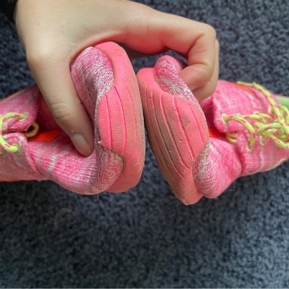 NIKE Sneakers Youth Size 6 Pink Orange Neon Running - Picture 8 of 10